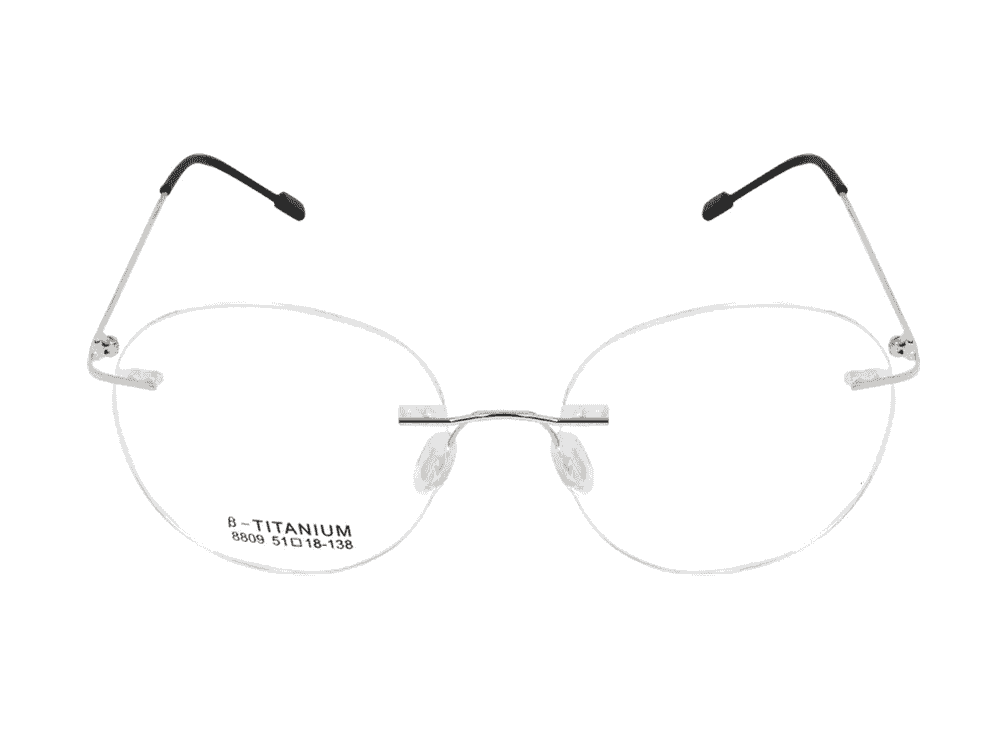 Rimless Round Unisex Metal Frame