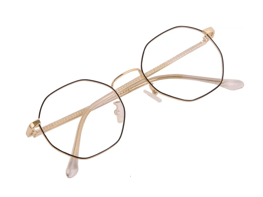 Full Rim Geometric Metal Frame